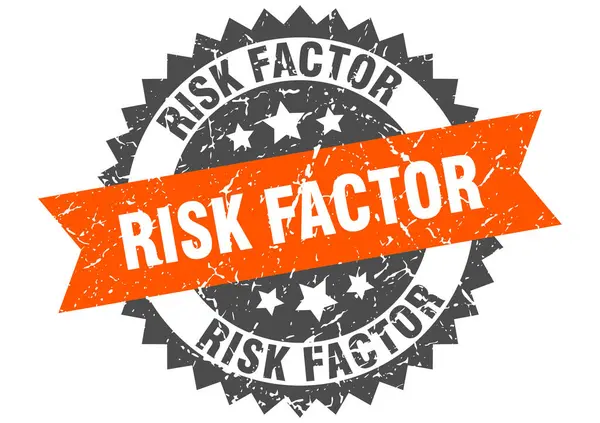 Risk Factor Stamp Grunge Sign Ribbon — Stock Vector