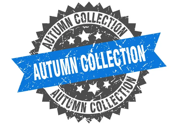 Autumn Collection Stamp Grunge Sign Ribbon — Stock Vector