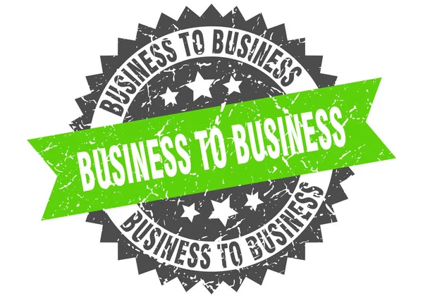 Timbro Business Business Segno Grunge Rotondo Con Nastro — Vettoriale Stock