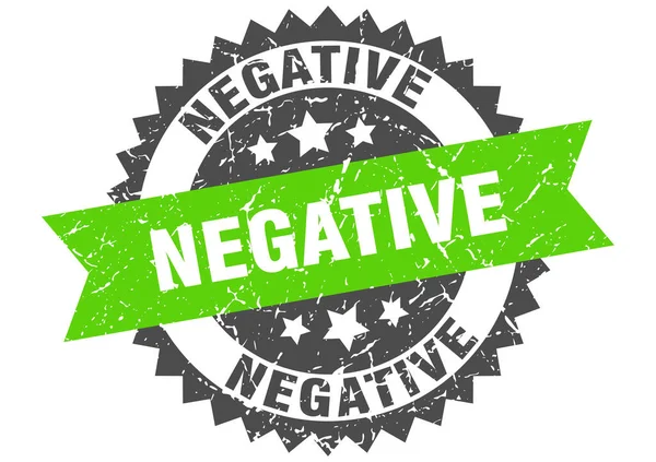 Negativní Razítko Kulatý Nápis Grunge Stuhou — Stockový vektor