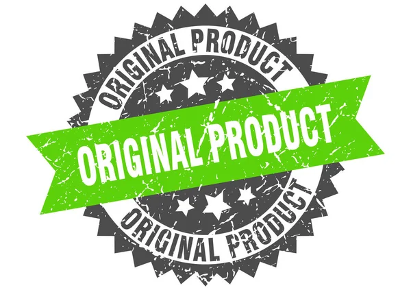 Timbro Prodotto Originale Segno Grunge Rotondo Con Nastro — Vettoriale Stock