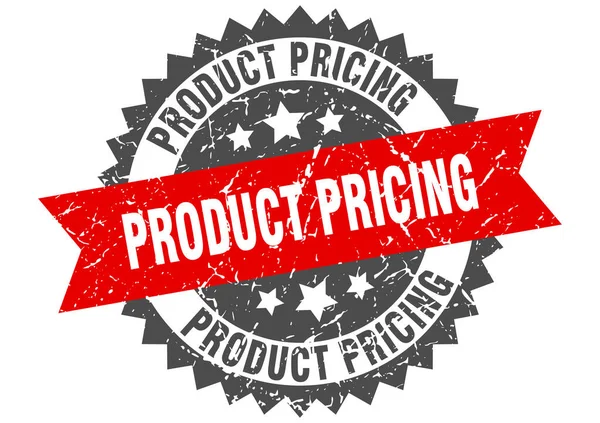 Product Pricing Stamp Grunge Sign Ribbon — Stock Vector