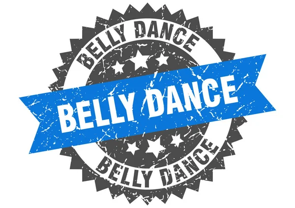 Belly Dance Stamp Grunge Sign Ribbon — Stock Vector