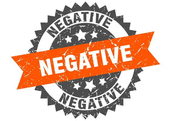 Negative Stamp Grunge Sign Ribbon — Stock Vector