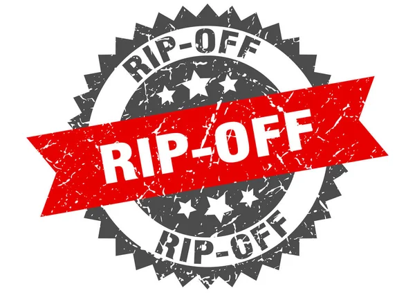 Rip Stamp Grunge Sign Ribbon — Stock Vector
