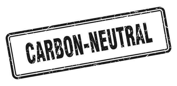 Sello Neutro Carbono Signo Grunge Cuadrado Aislado Sobre Fondo Blanco — Archivo Imágenes Vectoriales