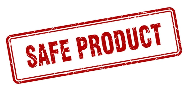 Bezpečné Razítko Výrobku Čtverec Grunge Znak Izolované Bílém Pozadí — Stockový vektor