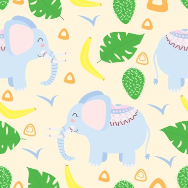 fil İskandinav tarzı - vektör çizim, eps ile Seamless modeli