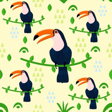 Tukan - vektör çizim, eps ile Seamless Modeli
