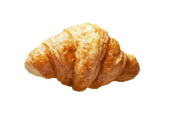 Croissant Izolované Bílém Pozadí — Stock fotografie
