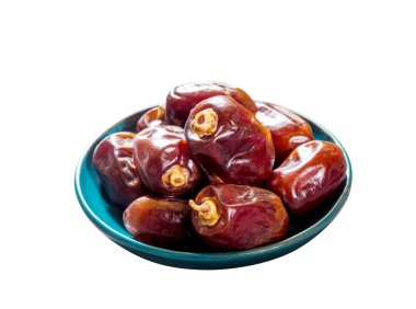 Kurutulmuş hurma meyve kırpma yolu ile beyaz arka plan izole.