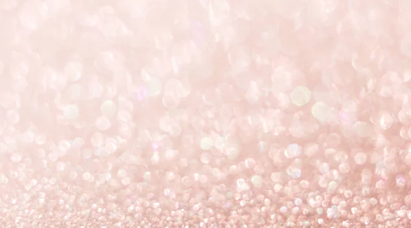 Pastell Champagne Glitter Bokeh Ljus Festlig Bakgrund — Stockfoto