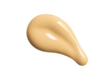 Sıvı temel dokusu. Çıplak makyaj tabanı kapatıcı düzeltici swatch. Yüz kozmetik Bb Cc Dd krem smear leke beyaz arka plan üzerinde izole. Cilt tonu güzellik merhemi örneği