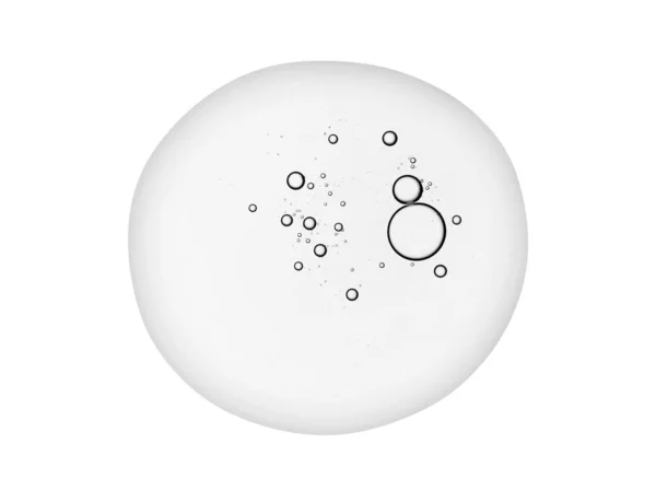 Serum Texture Clear Liquid Cream Gel Drop Bubbles Isolated White — Stock Photo, Image