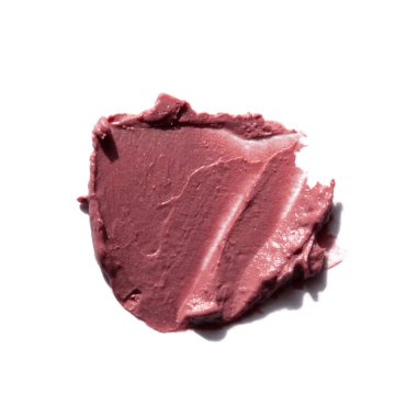 Çıplak ruj leke leke swatch beyaz arka plan üzerinde izole. Krem makyaj dokusu. Kozmetik ürün numunesi