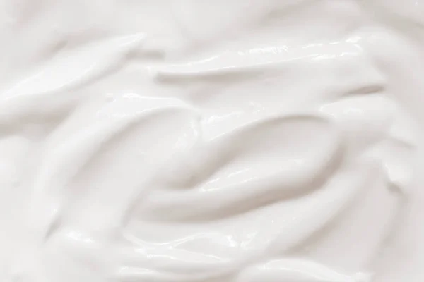 Gräddfil Yoghurt Textur Vit Mejeriprodukt Bakgrund — Stockfoto