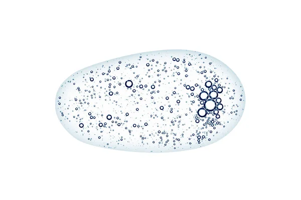 白い背景に分離された液体ゲル血清質 泡ドロップスウォッチでクリア化粧品スキンケア製品 — ストック写真