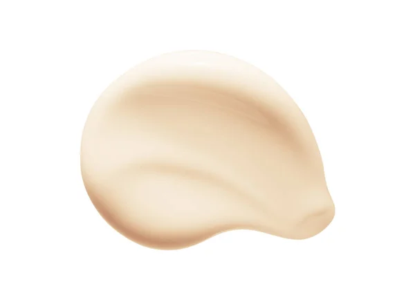顔のスキンケアクリーム血清は白に隔離スミアを監視します 美容液モイスチャライザーの質感 黄色化粧品製品スマッジ — ストック写真