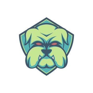 amazing tasarım şirket ya da marka için buldozer yeşil kalkan esport maskot