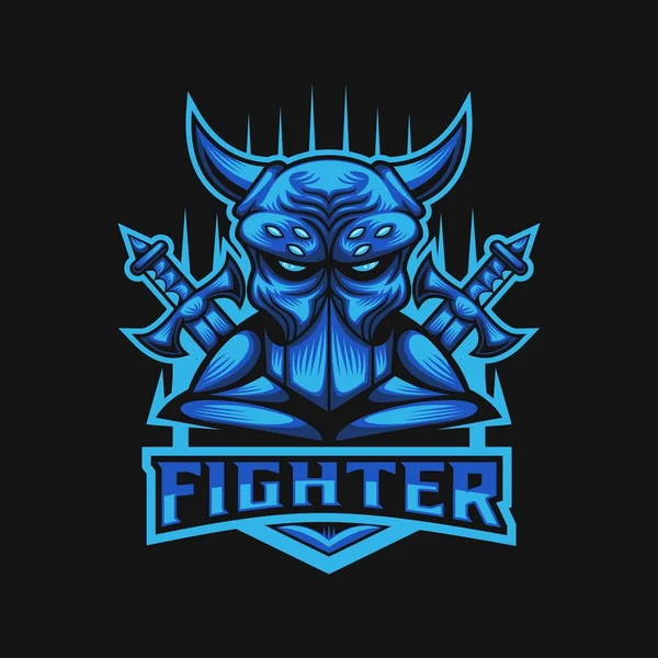 Potwór Fighter Club Sport Logo Wektor Ilustracja — Wektor stockowy