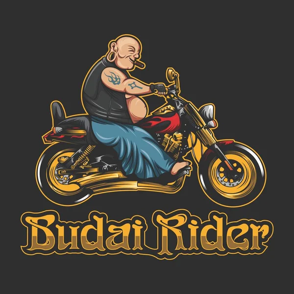 Budai Rider Design Incrível Para Sua Empresa Marca —  Vetores de Stock