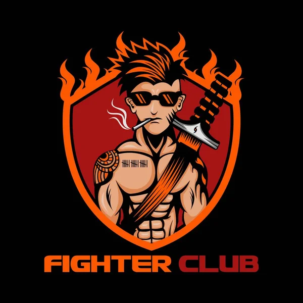 Fighter Clubu Překrásný Design Pro Vaši Firmu Nebo Značku — Stockový vektor