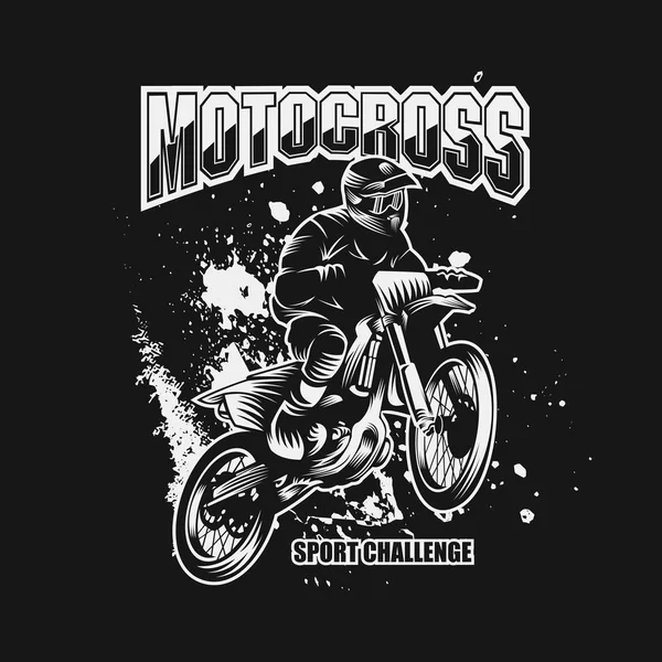 Motocross Deporte Desafío Vector Ilustración Para Empresa Marca — Archivo Imágenes Vectoriales