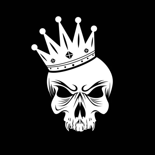 Totenkopf König Logo Erstaunliches Design Für Ihr Unternehmen Oder Ihre — Stockvektor