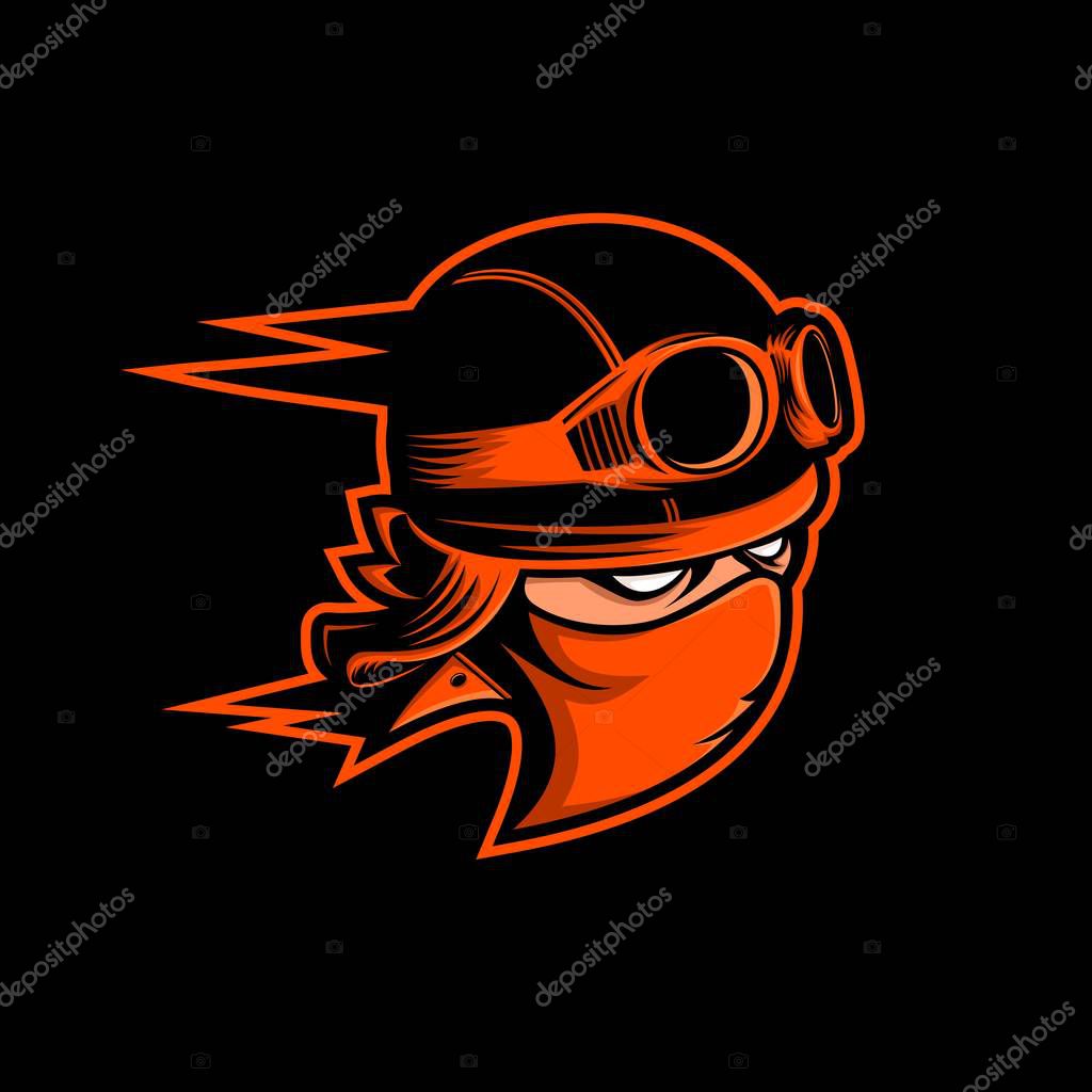 Man head speed vector illustration for your company or brand