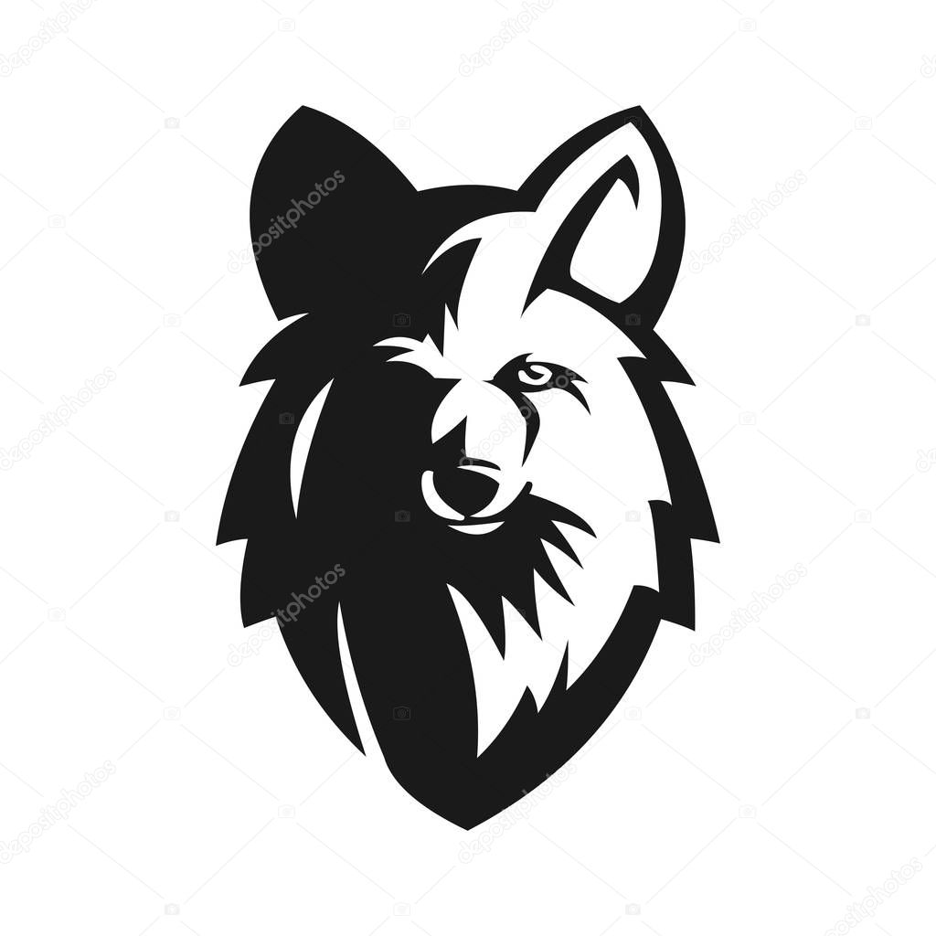 Wolf head e sport mascot vector illustration amazing design for your company or brand