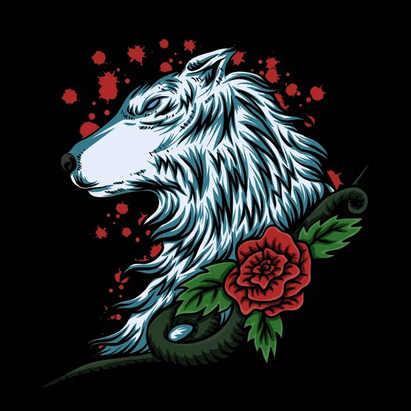 Εικόνα Φορέα Wolf Rose — Διανυσματικό Αρχείο