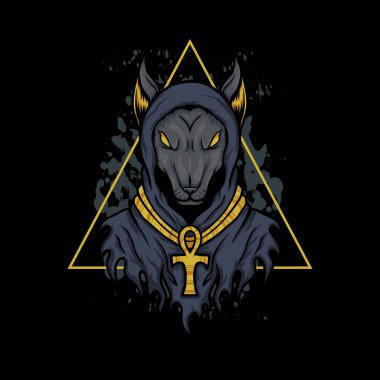 Şirketiniz veya markanız için Anubis Dog vektör çizimi