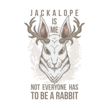 Jackalope Head vector illustration for your company or brand clipart