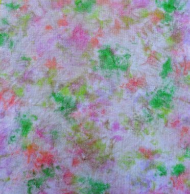 Kumaş üzerinde tie-boya desen. El boyama kumaşları.