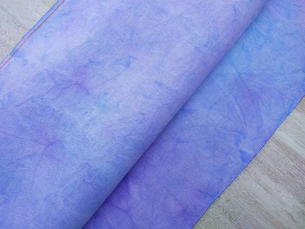 Abstract Tie Dye Canvas Efeito Textura Fundo. Tecido para ponto de cruz . — Fotografia de Stock