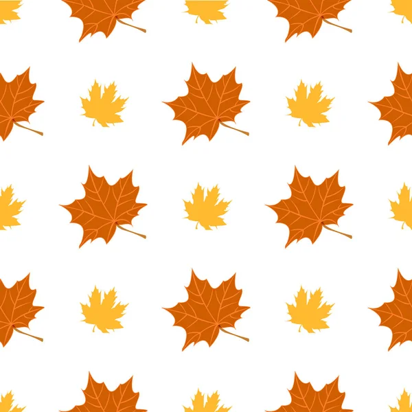 Akçaağaç yaprakları Dikişsiz vektör deseni. Sonbahar renkleri.