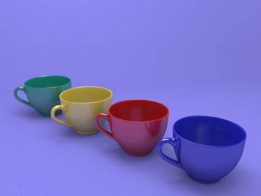 Farklı renklerde Bardaklar 01