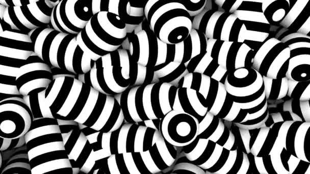 Φόντο Μαύρα Άσπρα Σχήματα Κάψουλα — Αρχείο Βίντεο