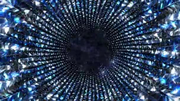 Blauwe Vortex Abstracte Achtergrond — Stockvideo