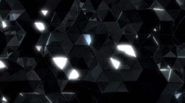 parlak yansıtıcı siyah üçgenler