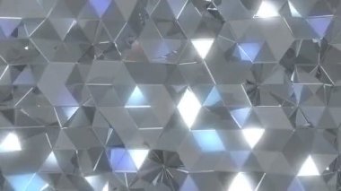 parlak yansıtıcı gümüş üçgen