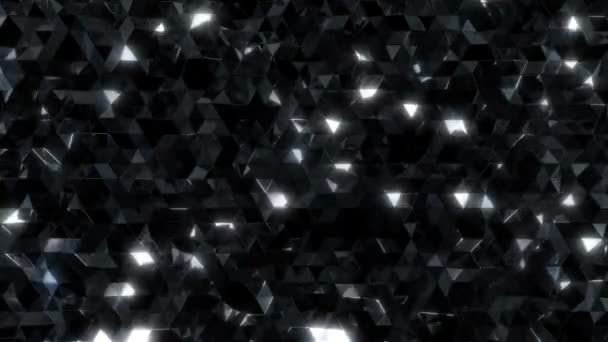 Triângulos Negros Reflexivos Brilhantes — Vídeo de Stock