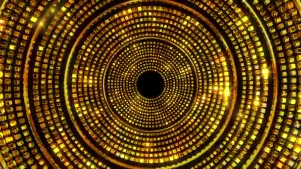 Golden Glittering Circles Fundo — Vídeo de Stock