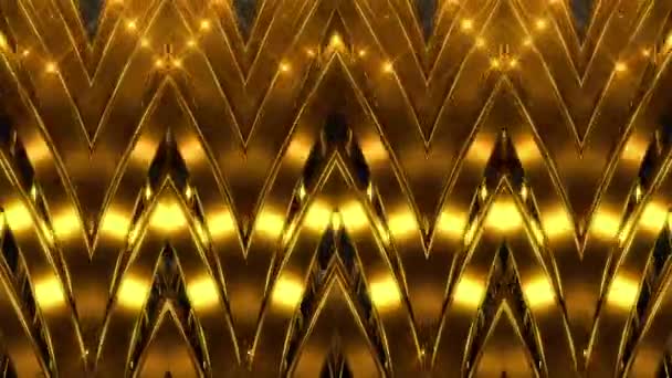 Золотые Линии Абстрактного Фона — стоковое видео