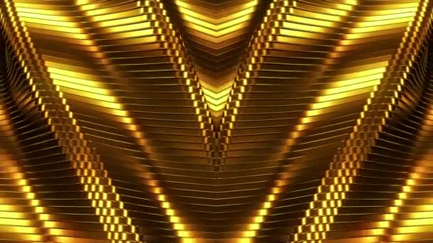 Gouden Lijnen Abstracte Achtergrond — Stockvideo