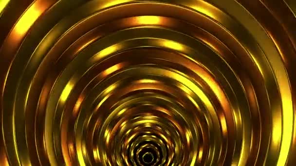 Gouden Ringen Abstracte Achtergrond — Stockvideo