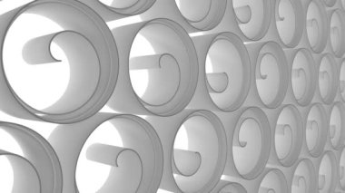 Beyaz arka plan döngü rulo