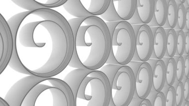 Beyaz arka plan döngü rulo