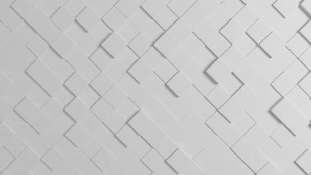 White Squares Abstract Background — Stock Video