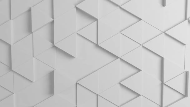 Triángulos Blancos Fondo Abstracto — Vídeos de Stock